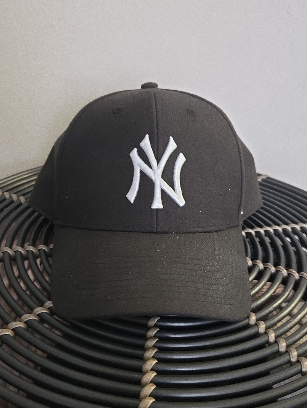 Black Baseball Cap with White Logo